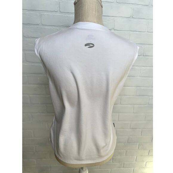 Brooks Women's White Athletic Running Sleeveless Vneck Breathable Tank-sz M - Picture 4 of 8